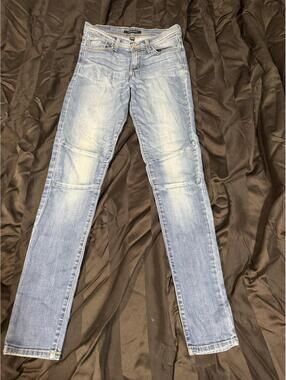 Flying Monkey Platinum Moto Skinny Jeans Sz26‎